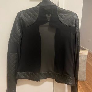 Black faux leather jacket